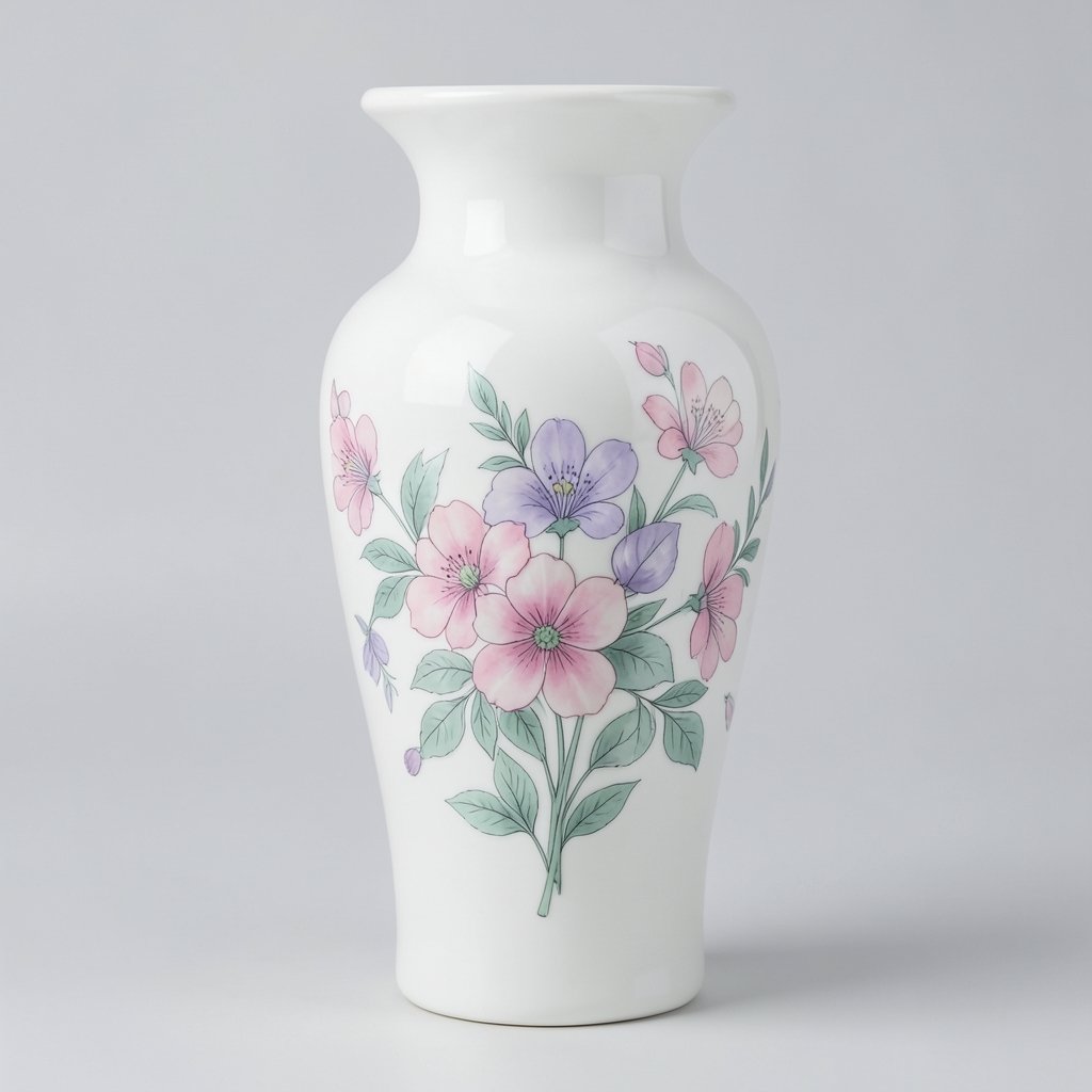 Elegant Hand‑Painted Ceramic Vase